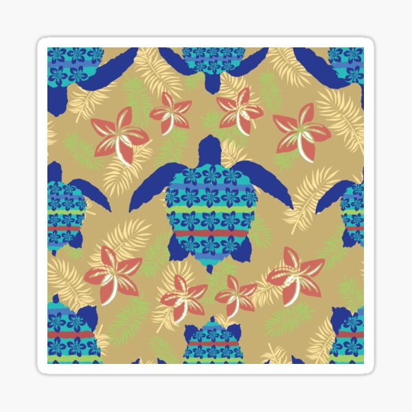 Sandy the Sea Turtle on the Beach Repeat Sticker