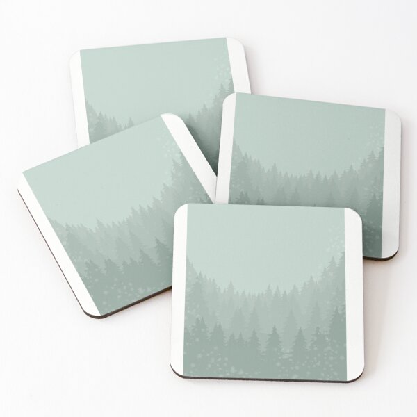 Item preview, Winter forest with snow green designed and sold by Sageleafprints.