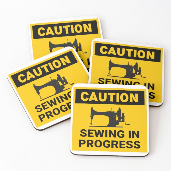 Item preview, Caution Sewing in Progress Warning Sign designed and sold by Sachithra Munasinghe.