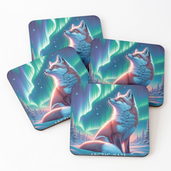 Item preview, Arctic Gaze - Northern Lights Fox Art designed and sold by epicevolution.