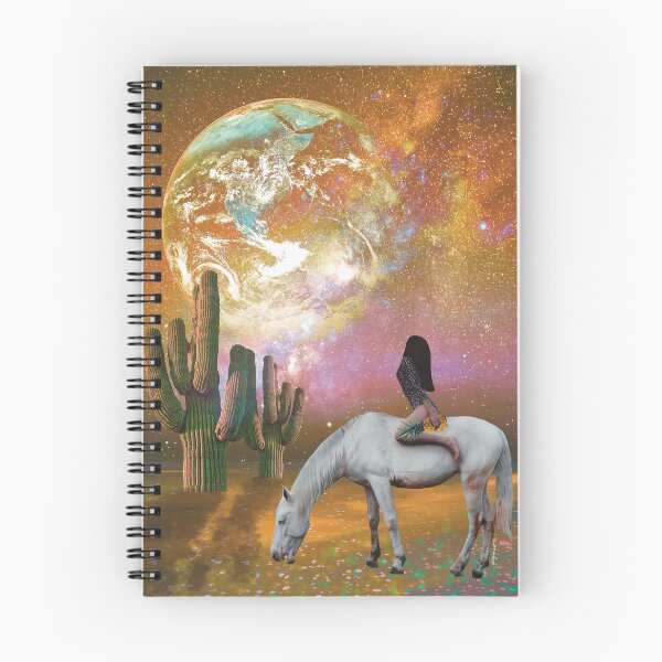 Item preview, Woman on a white horse looking at yellow Earth designed and sold by mgro-art.