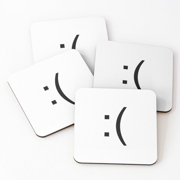 Aperçu de l'œuvre Emoticone ":(" en noir créée et vendue par Daikon.
