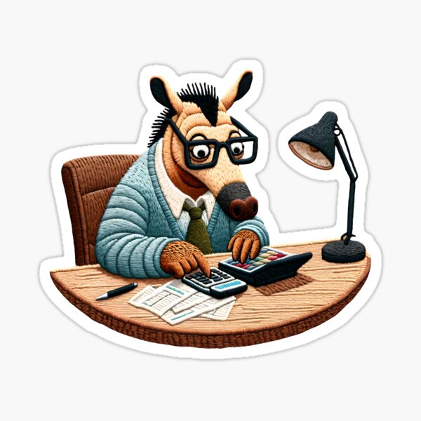 Artikel-Vorschau von Buchhalter Aardvark – Bilanzierung der Bücher, designt und verkauft von #Adulting Central.