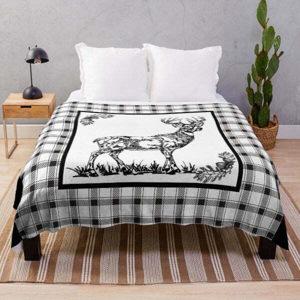 Item preview, Vintage Stag on Plaid designed and sold by Jean Plout.