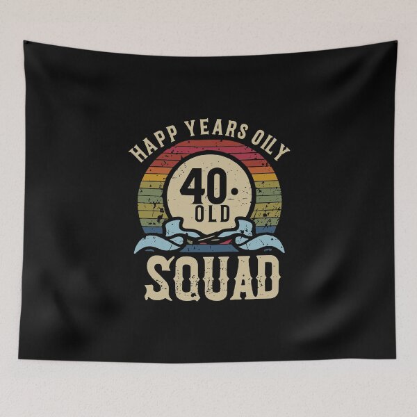 Item preview, 40 Year Old Birthday Squad Vintage T-Shirts designed and sold by MizoX7.
