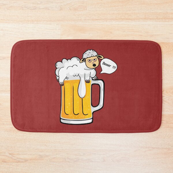 Artikelvorschau, Lustige Schafe auf einem Bierglas entworfen und verkauft von Donutlovers.