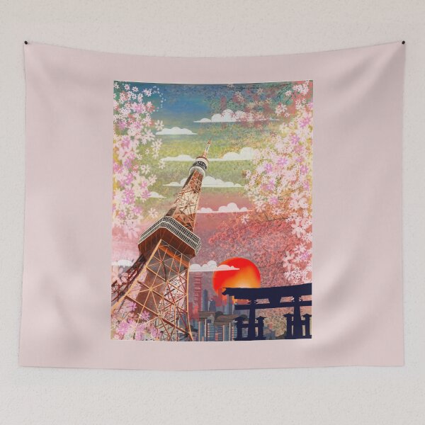 Item preview, Tokyo Tower in Spring designed and sold by mazarte.