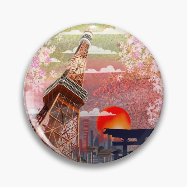 Item preview, Tokyo Tower in Spring designed and sold by mazarte.