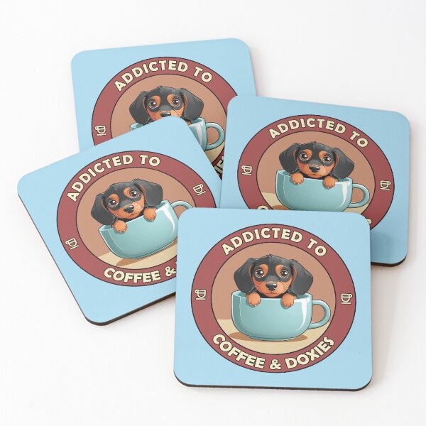 Item preview, Addicted to Coffee & Doxies - Perfect for Coffee Lovers and Dog Owners  designed and sold by brindled.