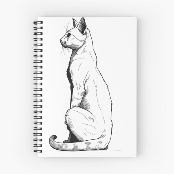 Item preview, cat sitting and staring designed and sold by kattilako.
