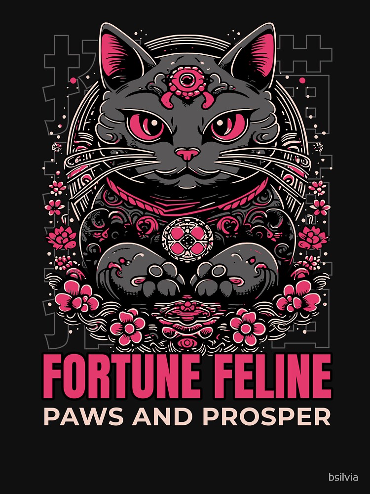 Thumbnail 7 of 7, Essential T-Shirt, Fortune Feline: Paws and Prosper designed and sold by bsilvia.