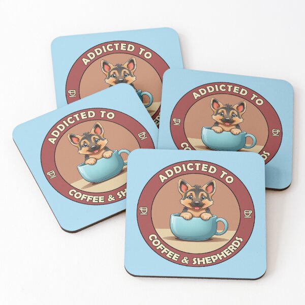 Item preview, Addicted to Coffee & Shepherds - Perfect for Coffee Lovers and Dog Owners  designed and sold by brindled.