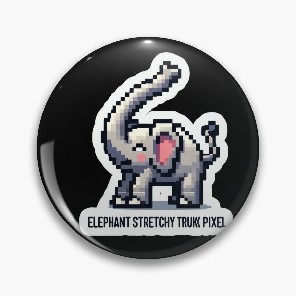 Item preview, Elephant Stretchy Trunk Pixel designed and sold by Master-Print.