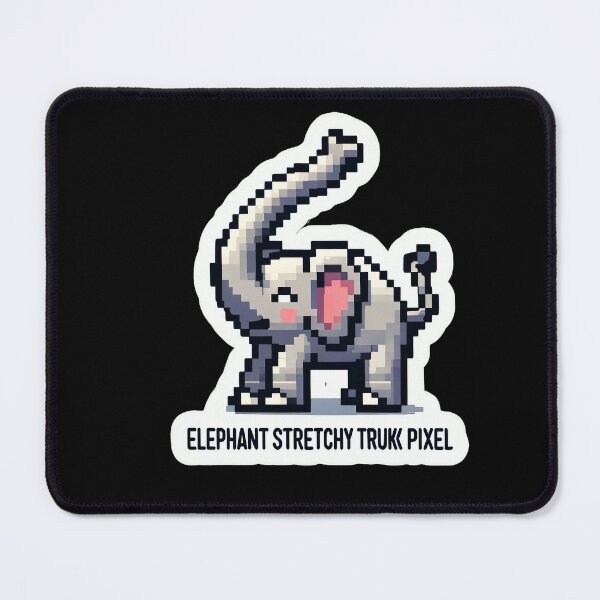 Item preview, Elephant Stretchy Trunk Pixel designed and sold by Master-Print.