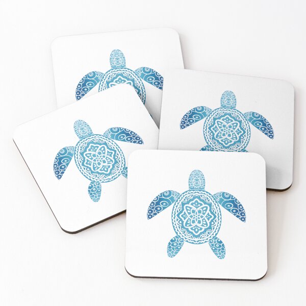 Item preview, Minimalist Mandala Blue Turtle designed and sold by Pati-Design.