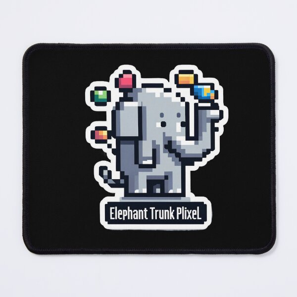 Item preview, Elephant Stretchy Trunk Pixel designed and sold by Master-Print.