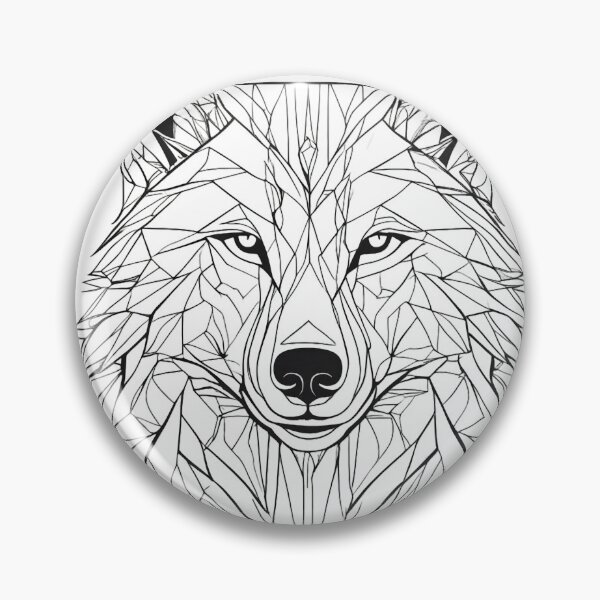 Item preview, linear wolf designed and sold by DarkHues.
