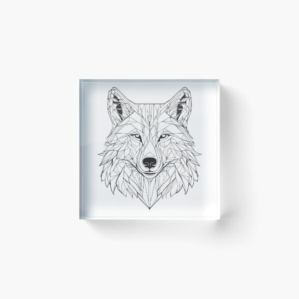 Item preview, linear wolf designed and sold by DarkHues.