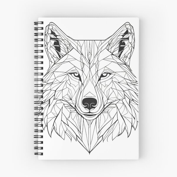 Item preview, linear wolf designed and sold by DarkHues.