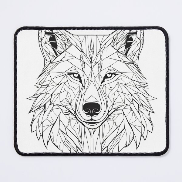 Item preview, linear wolf designed and sold by DarkHues.