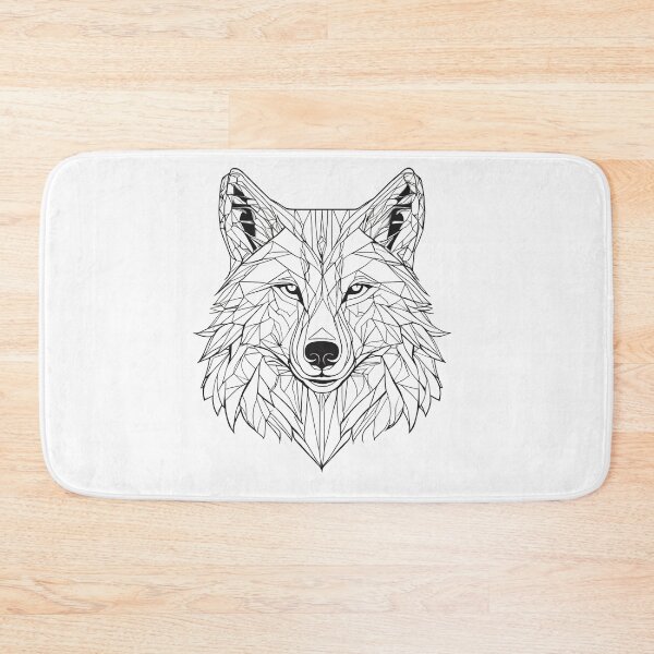 Item preview, linear wolf designed and sold by DarkHues.