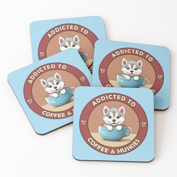 Item preview, Addicted to Coffee & Huskies - Perfect for Coffee Lovers and Dog Owners  designed and sold by brindled.