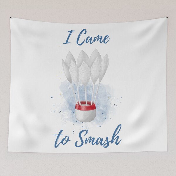Item preview, I Came to Smash - Badminton Player - Shuttlecock Watercolor designed and sold by Millusti.