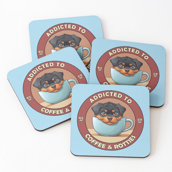 Item preview, Addicted to Coffee & Rotties - Perfect for Coffee Lovers and Dog Owners  designed and sold by brindled.