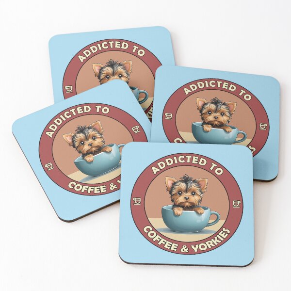 Item preview, Addicted to Coffee & Yorkies - Perfect for Coffee Lovers and Dog Owners  designed and sold by brindled.