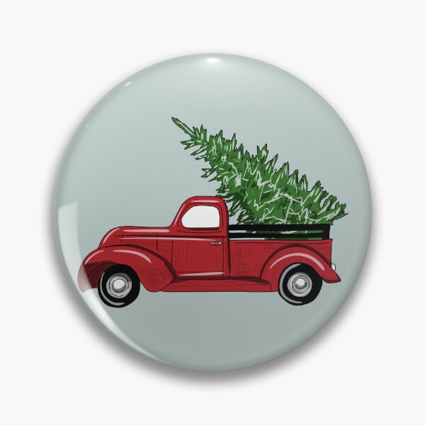 Item preview, Little Red Truck Hauling a Christmas Tree designed and sold by thebcarts.