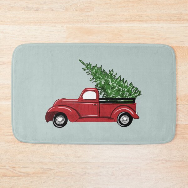 Item preview, Little Red Truck Hauling a Christmas Tree designed and sold by thebcarts.