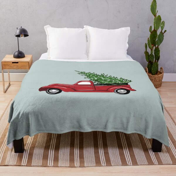 Item preview, Little Red Truck Hauling a Christmas Tree designed and sold by thebcarts.