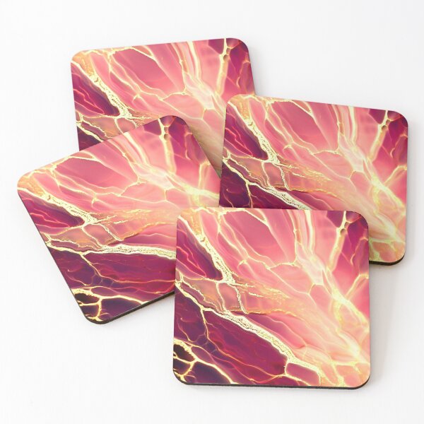Item preview, Pink agate gemstone with gold seams designed and sold by Studio12866.