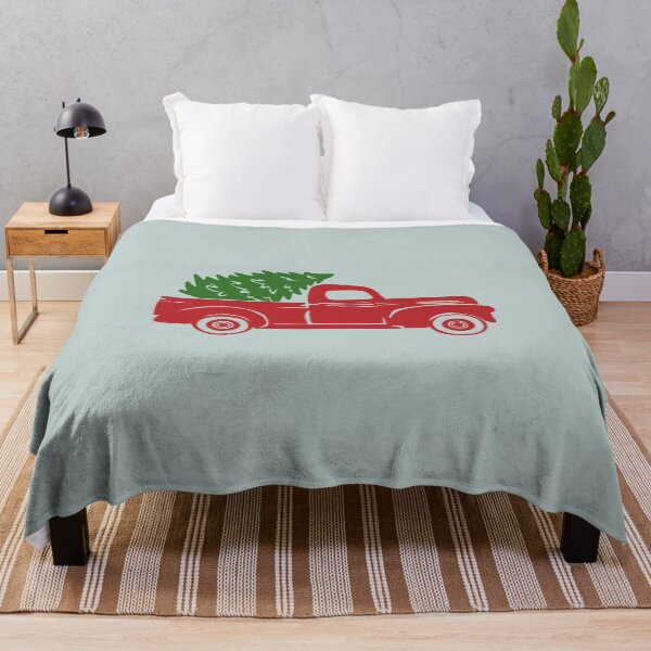 Item preview, Little Red Truck Hauling a Christmas Tree designed and sold by thebcarts.