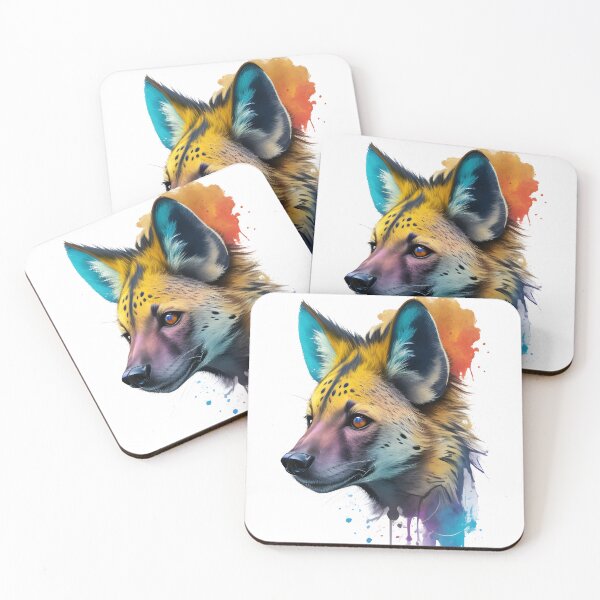 Item preview, Colorful Charisma: Vibrant Hyena Image designed and sold by Ceemko's Vintage Corner.