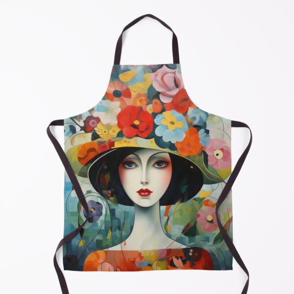Item preview, Woman Wearing Floral Hat designed and sold by whitecat23.