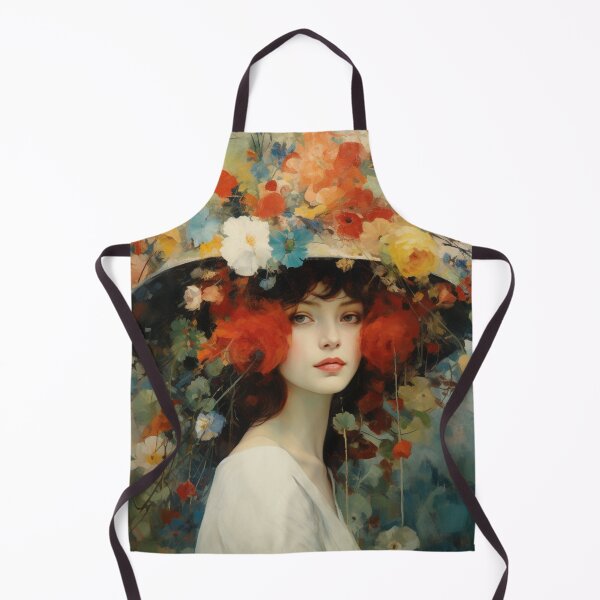 Item preview, Woman Wearing Floral Hat designed and sold by whitecat23.