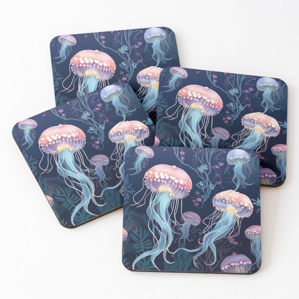 Item preview, Radiant Depths: Designer's Delight with Jellyfish and Underwater Lights designed and sold by Bokabo.