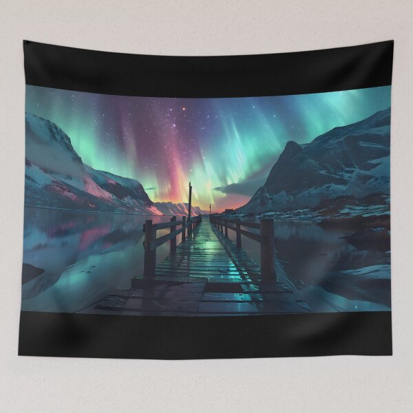 Item preview, Aurora's Embrace: Pier of Love designed and sold by AI-Only Creations.