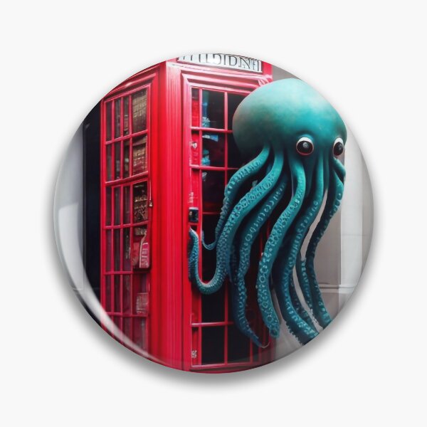 Item preview, Telephone booth with an octopus designed and sold by m-y-A-I-A-R-T-.