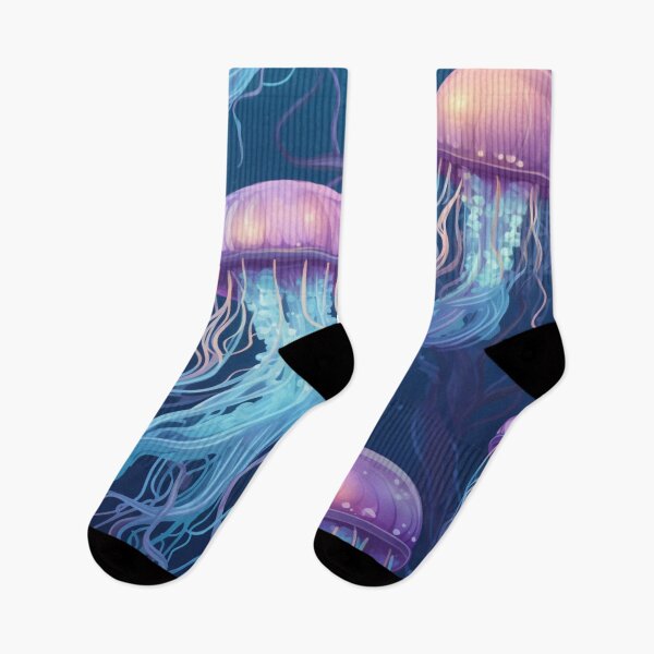 Item preview, Glowing Elegance: Designer's Delight with Jellyfish and Underwater Illumination designed and sold by Bokabo.