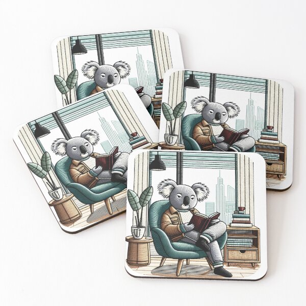 Item preview, Cozy Reading Koala - Chill Koala Reading at Home designed and sold by #Adulting Central.