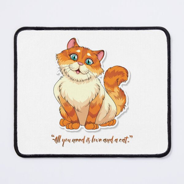 Item preview, All you need is love and cat - Tout ce dont vous avez besoin, c'est de l'amour et un chat designed and sold by AfricArt237.