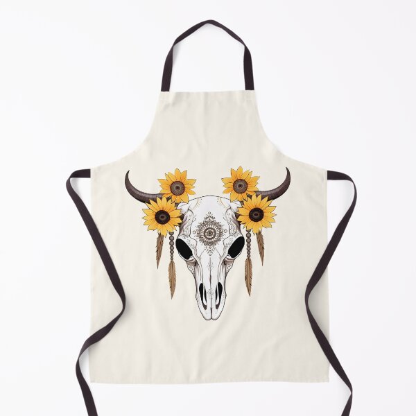 Item preview, Easily Distracted By Cows - Skull With Sunflowers designed and sold by Pati-Design.