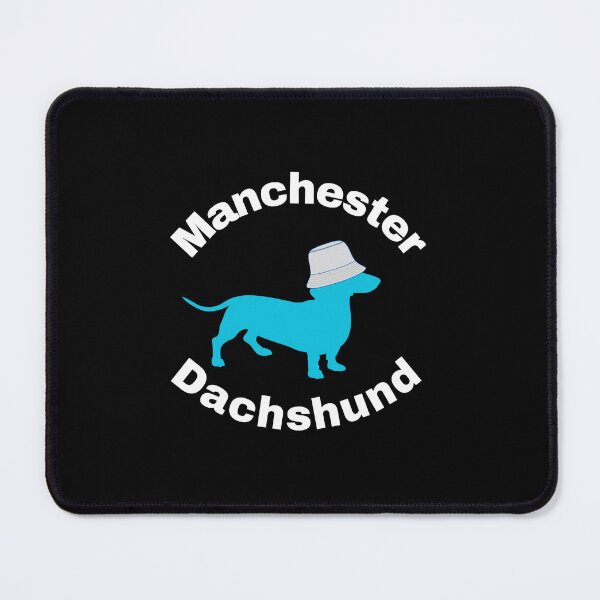 Item preview, Manchester Dachshund blue with bucket hat designed and sold by Fionamyles.