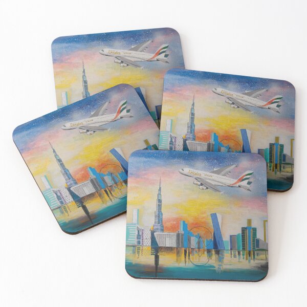 Item preview, Emirates Airbus A380 flying over Dubai designed and sold by mazarte.