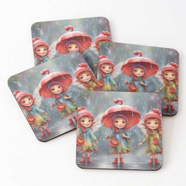Item preview, Whimsical Elegance: 3 Petite Fairies in the Rain. designed and sold by T-shirtMill.