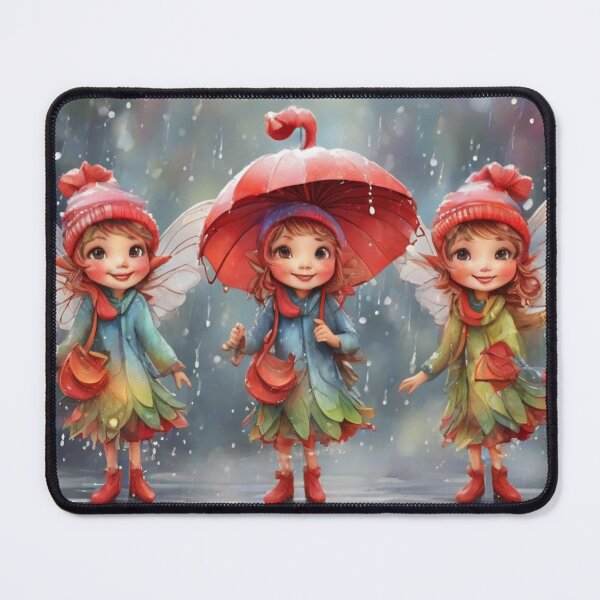 Item preview, Whimsical Elegance: 3 Petite Fairies in the Rain. designed and sold by T-shirtMill.