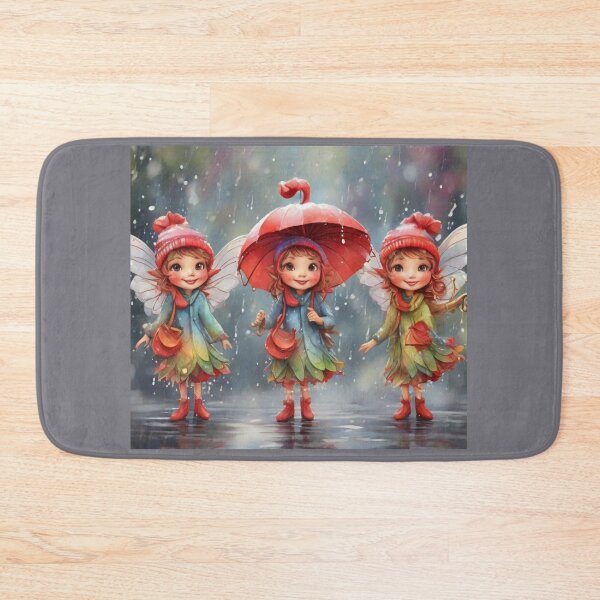 Item preview, Whimsical Elegance: 3 Petite Fairies in the Rain. designed and sold by T-shirtMill.