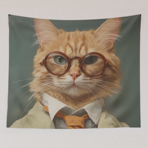 Artikelvorschau, Ingwerkatze mit Brille entworfen und verkauft von whitecat23.